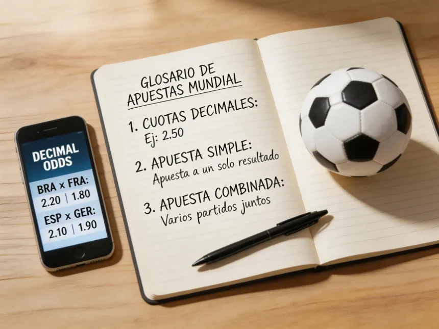 Glosario de términos de apuestas deportivas para el Mundial 2026